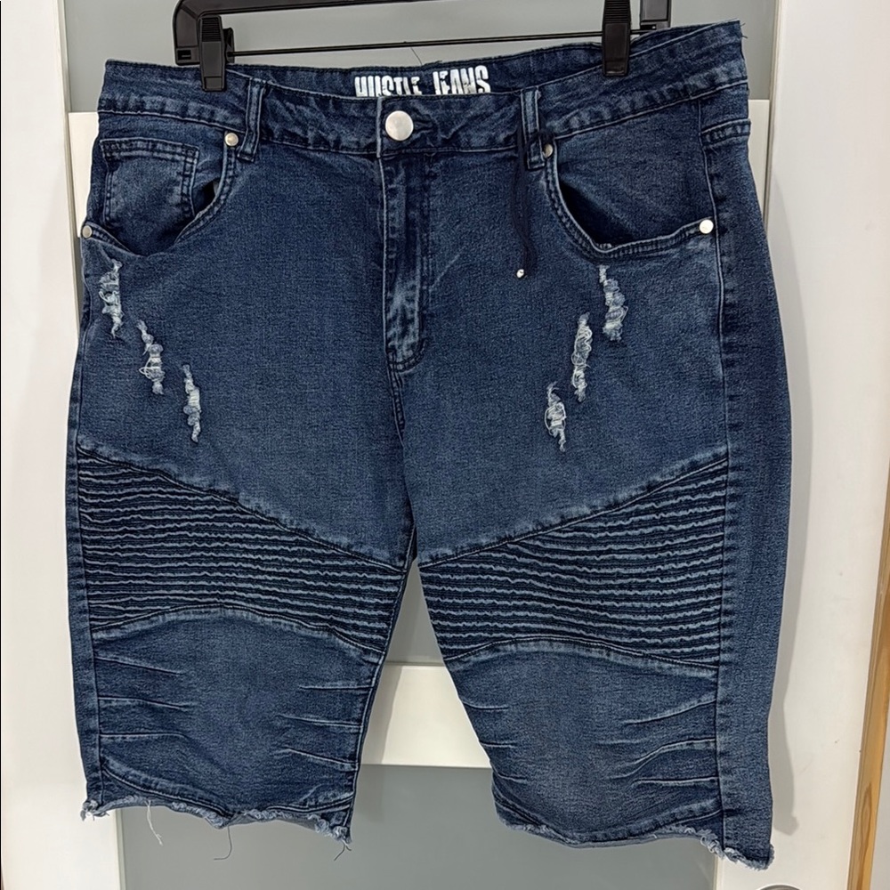 Men's Distressed Denim Shorts